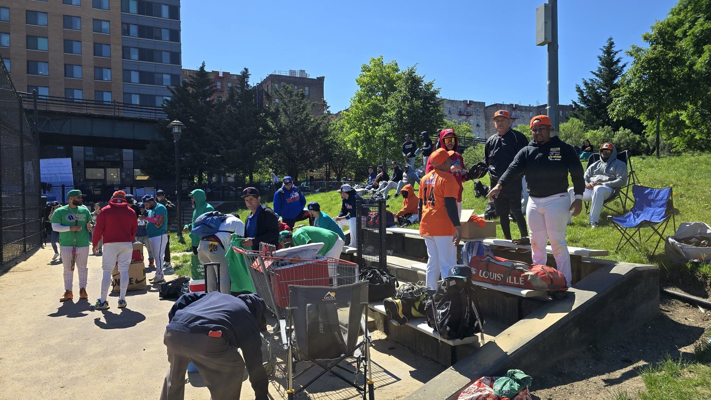 Packing up after a full day at the ballfield